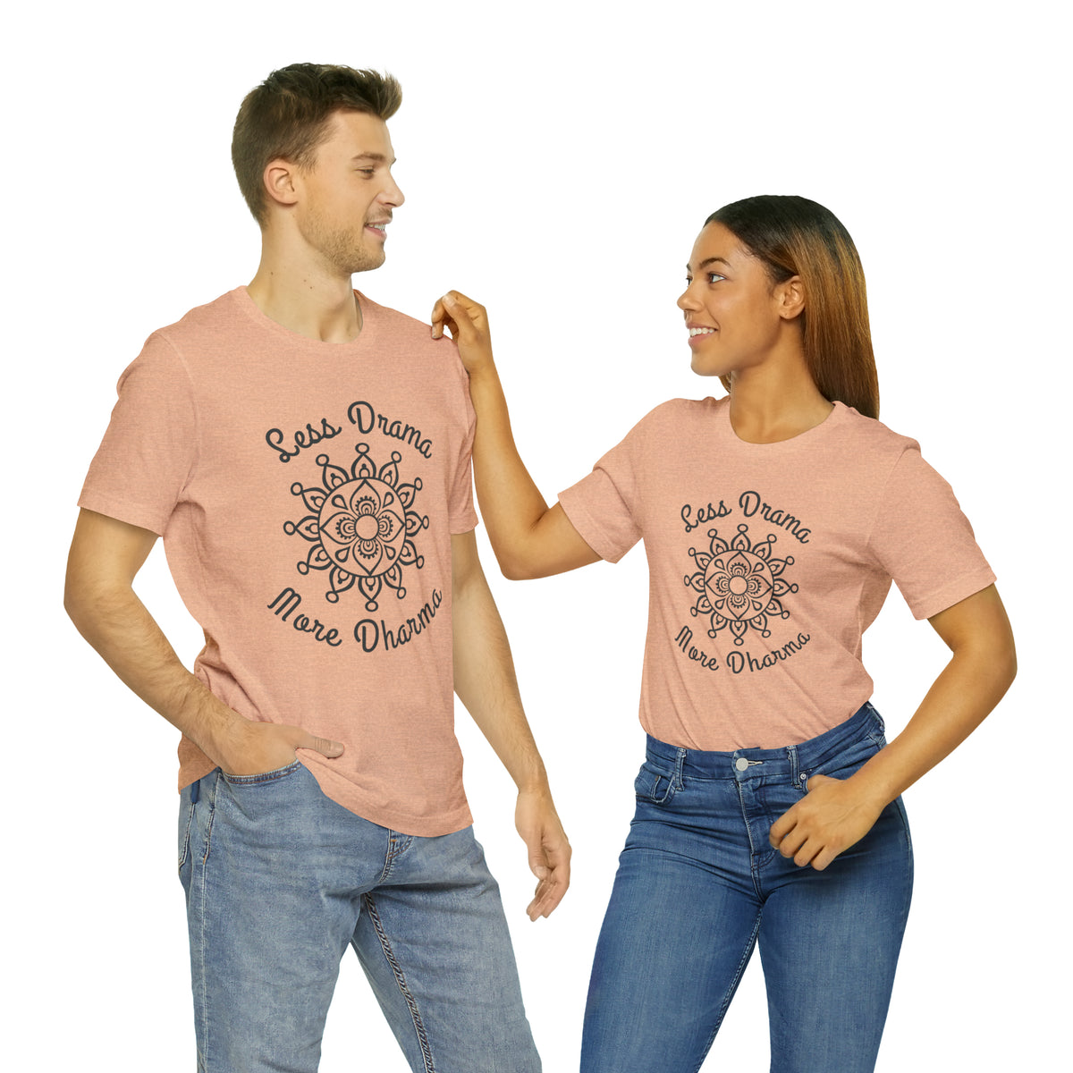 Less Drama More Dharma Funny Yoga Shirt | Yoga Lover Meditation Gift | Unisex Jersey T-shirt