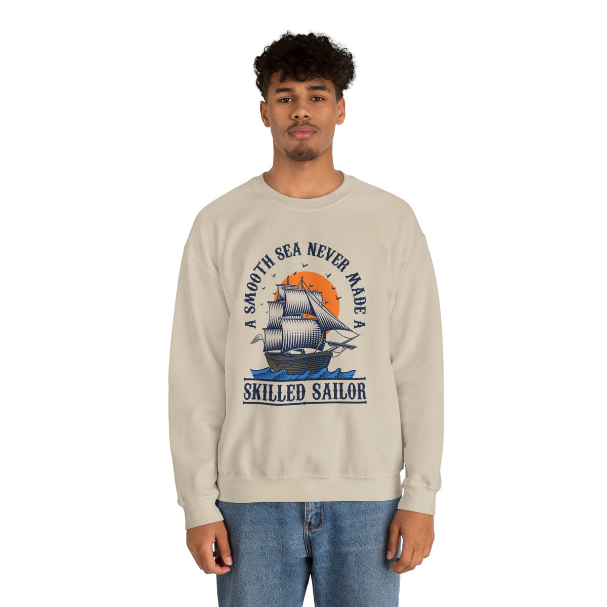 Smooth Seas School Psychology Shirt | Ocean Lover Sailor Shirt | Motivational Gift |  Unisex Crewneck Sweatshirt