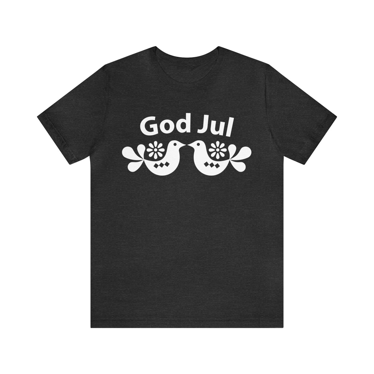 God Jul Swedish Christmas Folk Art Shirt | Nordic Scandi Christmas Gift |  Unisex Jersey T-shirt