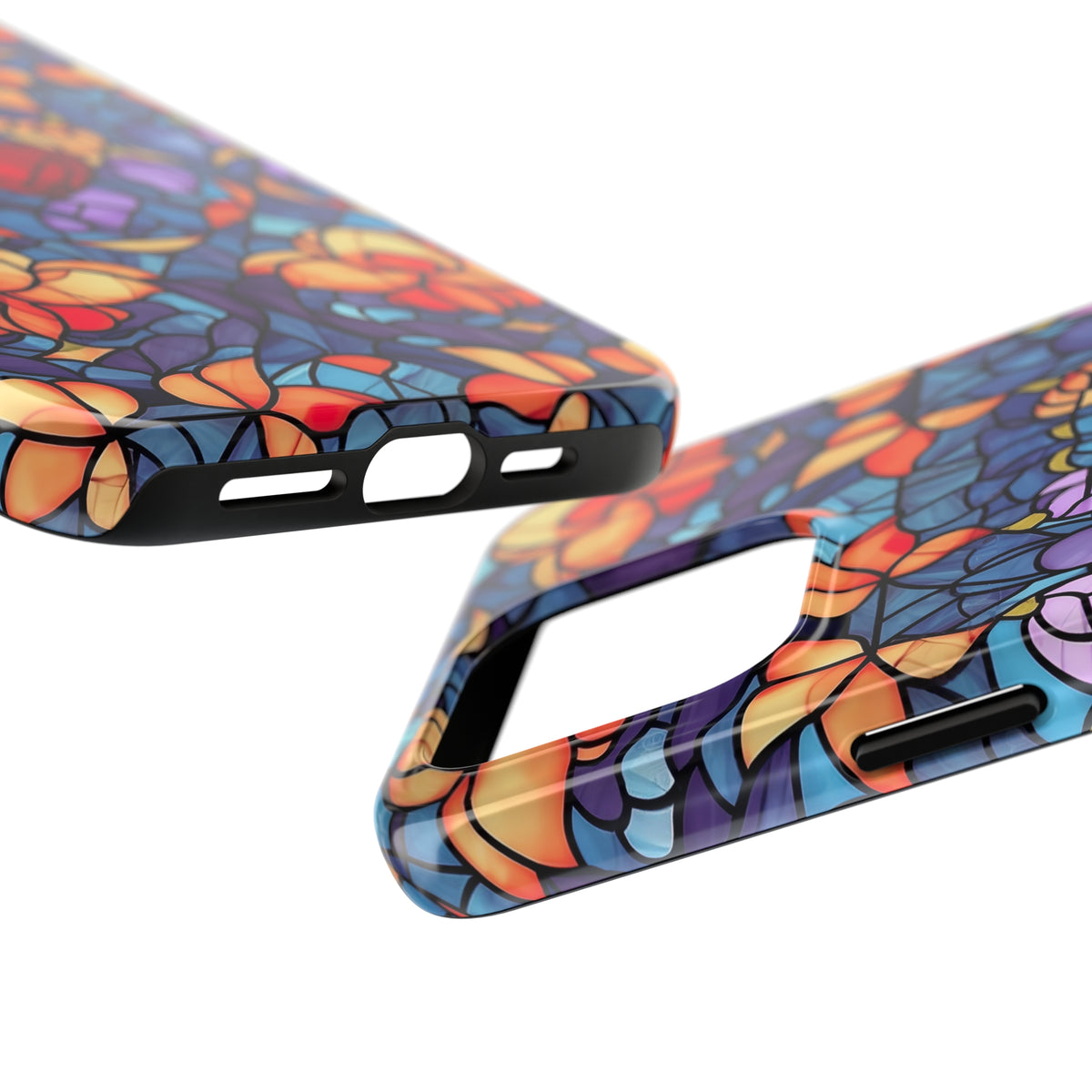 Valentine phone case iPhone 15 pro max | Stained Glass Print iPhone 11 12 13 14 15 case | Tough Impact-resistant Phone Case