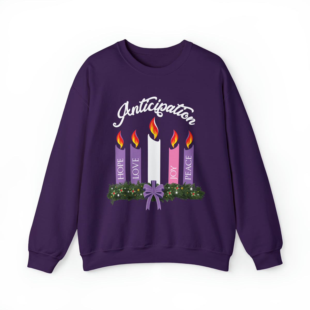 Advent Wreath Candles Christian Shirts | Advent Christmas Gifts | Unisex Crewneck Sweatshirt