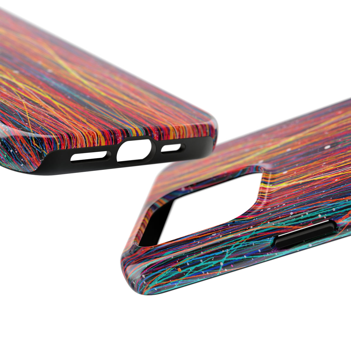 Fiber Optic Geometric iPhone 15 14 13 12 11 Case (all models) | Aesthetic Nerd Gift | Tough Phone Case