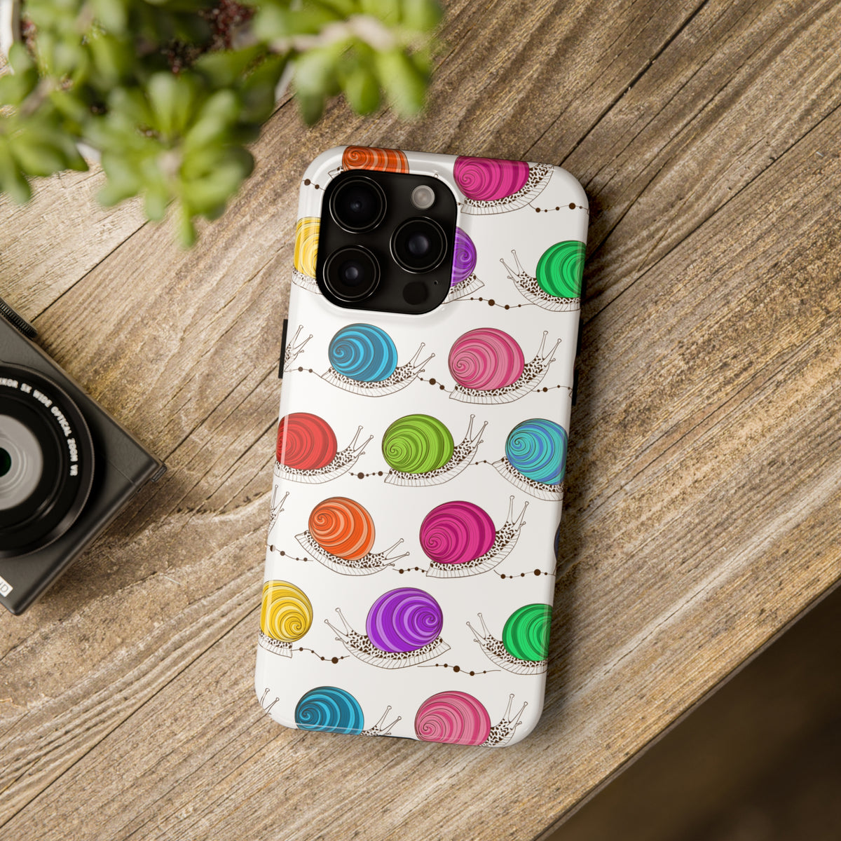 Cute Snails iPhone Case | iPhone 15 14 13 12 11 Phone Case | Nature Lover Gift | Tough Impact-resistant Phone Case