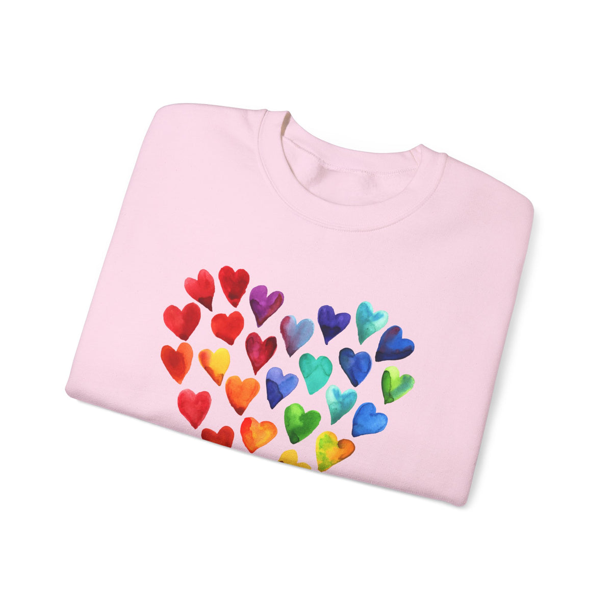 Watercolor Art Hearts Love Sweatshirt | Valentine's Day Gift | Unisex Crewneck Sweatshirt