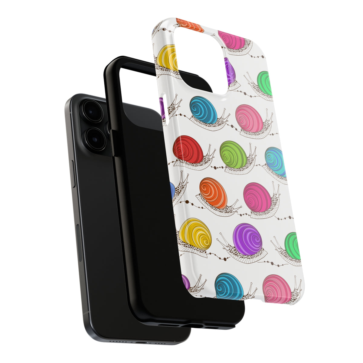 Cute Snails iPhone Case | iPhone 15 14 13 12 11 Phone Case | Nature Lover Gift | Tough Impact-resistant Phone Case
