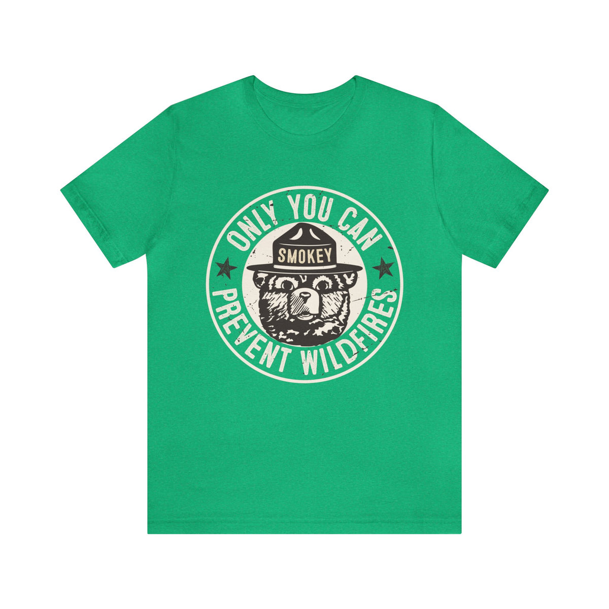 Smokey Bear Prevent Wildfire Camping Shirt | Bella Canvas Unisex Jersey T-shirt