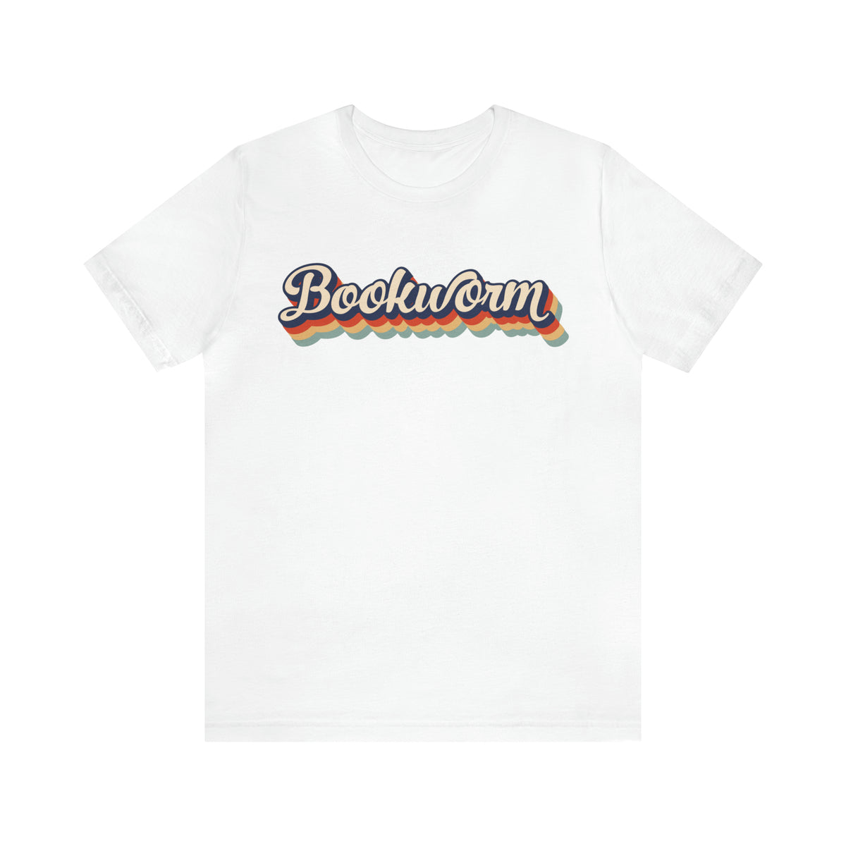 Retro Bookworm Book Lover Shirt | Bookish Gift | Unisex Jersey T-shirt