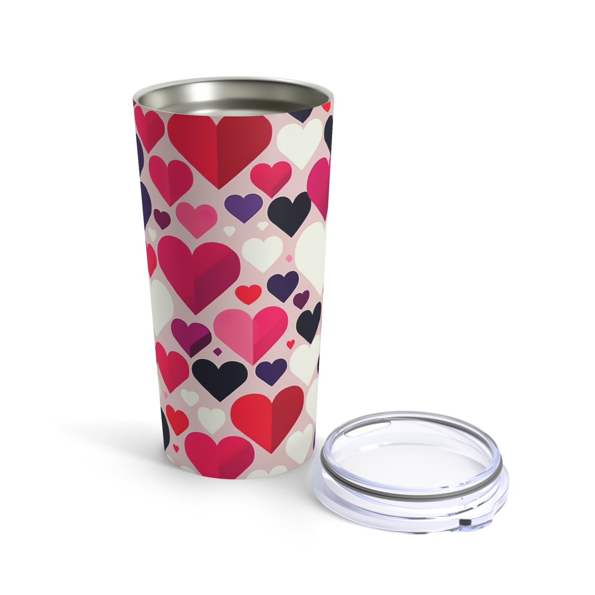 Cute Valentine 20 oz Tumbler  | Valentine Hearts Skinny Tumbler | Valentine Gift for Her | Stainless Steel Insulated Travel Tumbler