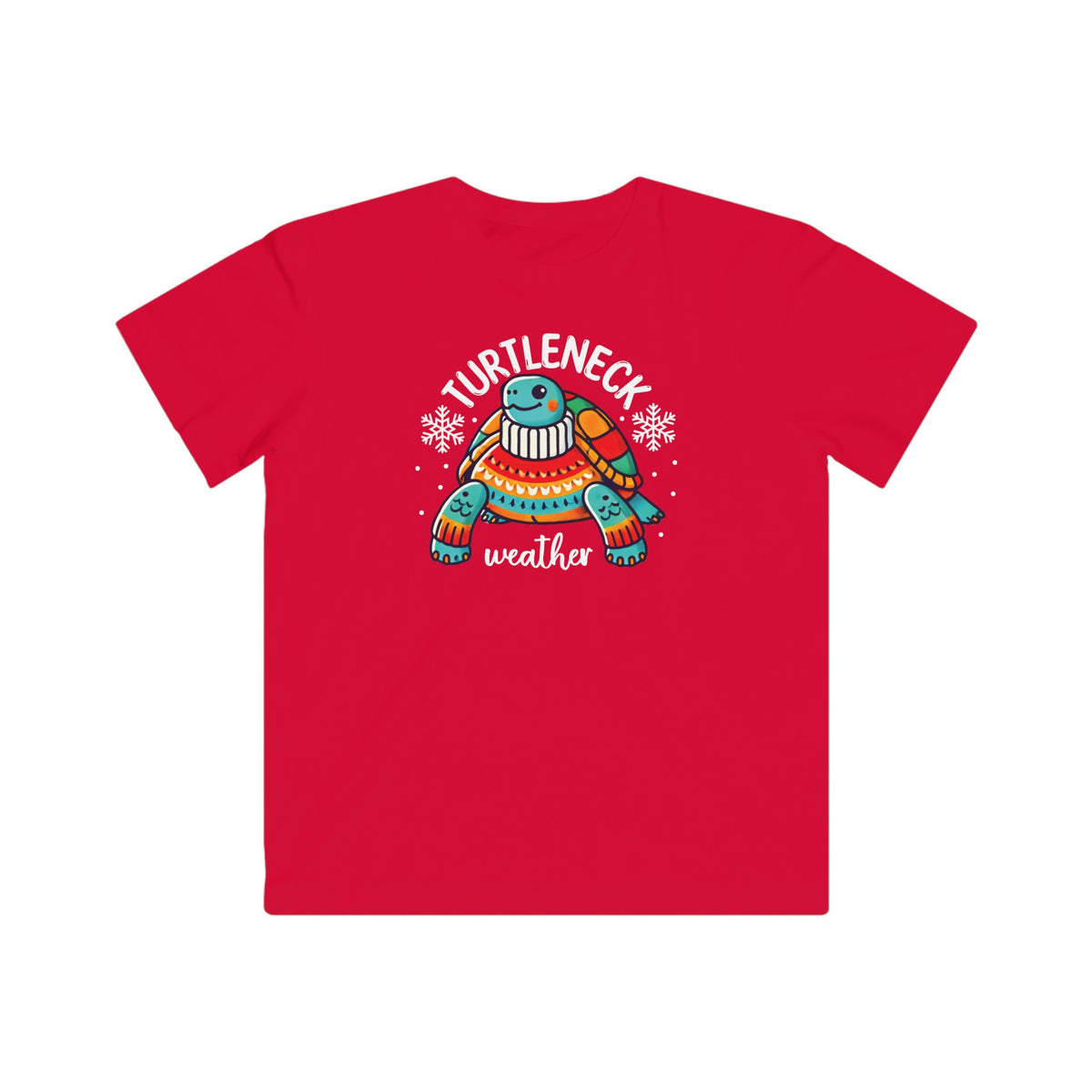 Turtleneck Weather Cute Turtle Shirt | Cute Turtle Kid's Shirt | Turtle Lover Gift  | Kids Fine Jersey Tee