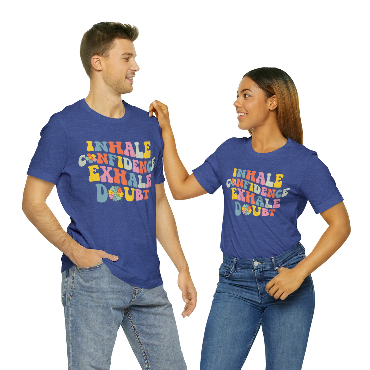 Inhale Exhale Retro School Counselor Shirt | Psychology Shirt | Yoga Meditation Shirt | Unisex Jersey T-shirt