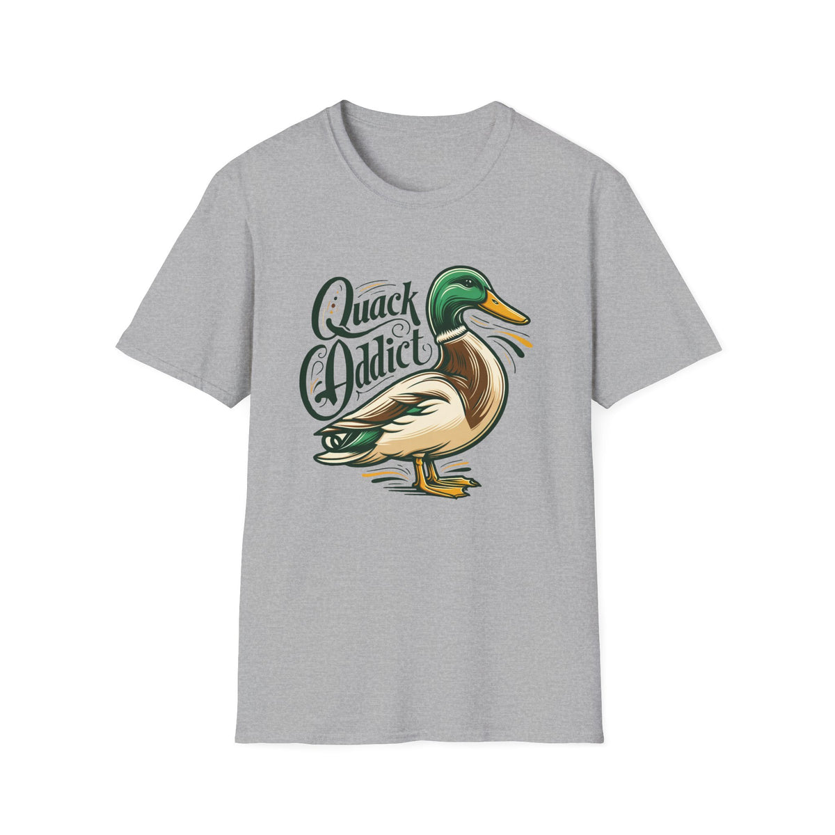 Quack Addict Funny Mallard Duck Shirt | Bird lover Shirt | Nature Lover Gift | Unisex Soft Style T-Shirt