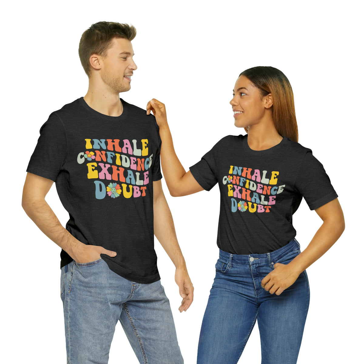 Inhale Exhale Retro School Counselor Shirt | Psychology Shirt | Yoga Meditation Shirt | Unisex Jersey T-shirt