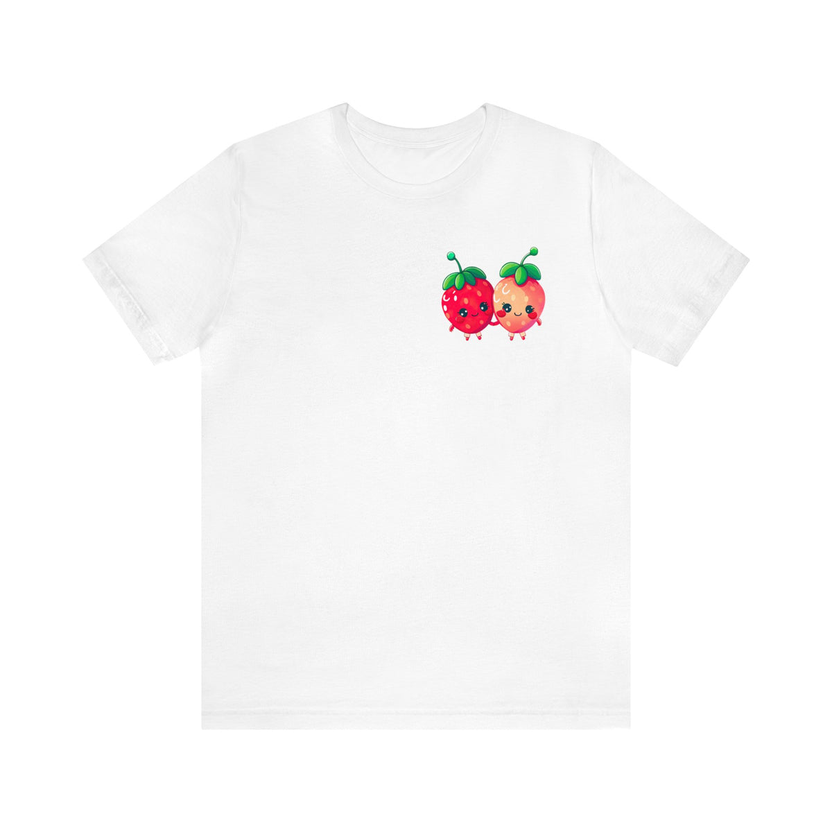 Cute Strawberry Shirt | Strawberry Pocket Tshirt | Aesthetic Fruit Shirt | Kawaii Shirt | Super Soft Unisex Jersey T-shirt