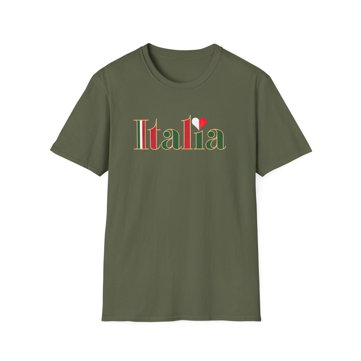 Italia Italy Flag Shirt | I Love Italy Travel Lover Gift | Cute Italian Flag Shirt | Unisex Soft Style T-shirt