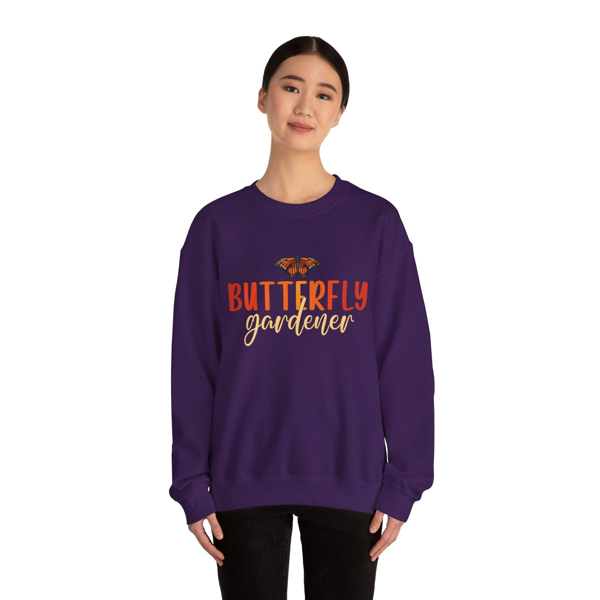 Monarch Butterfly Garden Shirt | Gift For Gardener | Nature Lover Butterfly Shirt | Unisex Crewneck Sweatshirt