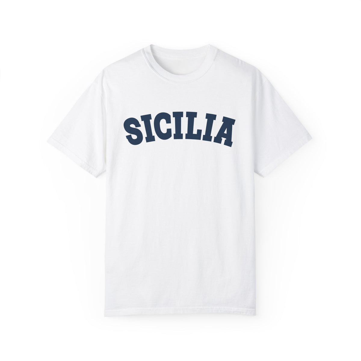Sicilia College Style Italian Shirt | Sicily Italy Italian Gift | Unisex Garment-Dyed T-shirt