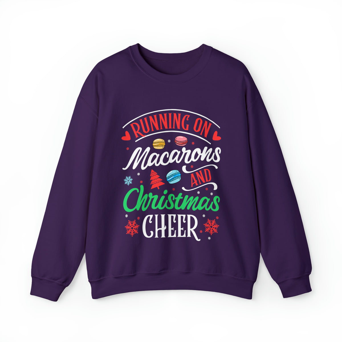 Macarons & Christmas Cheer Baking Shirt | Cookie Baking Gifts | Unisex Crewneck Sweatshirt