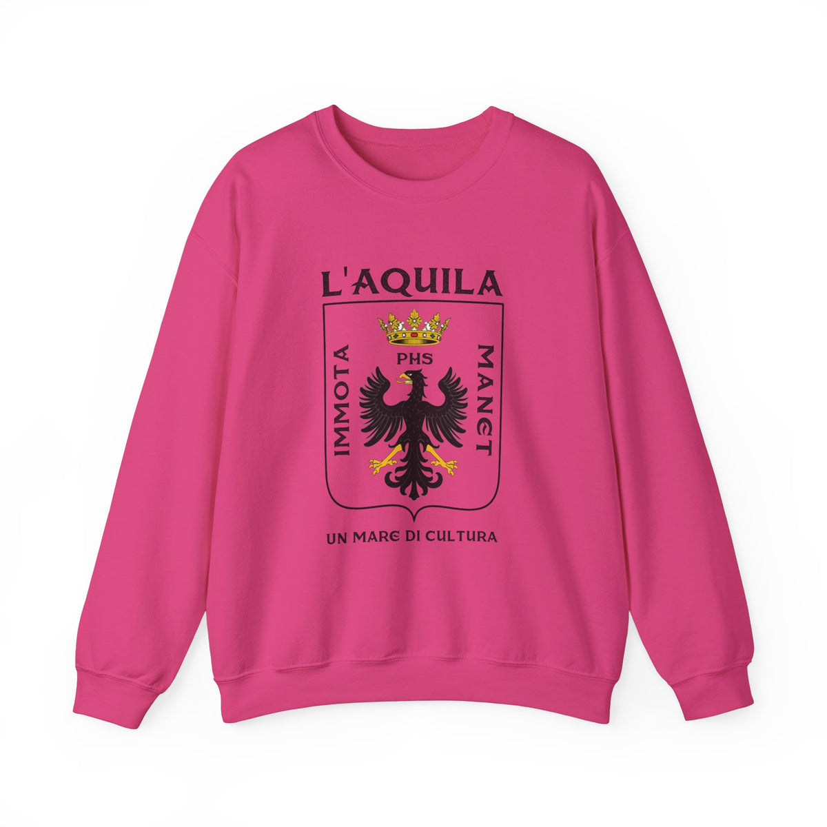 L'Aquila Italy Coat of Arms Shirt | Abruzzo Italian Travel Lover Gift | Unisex Heavy Blend™ Crewneck Sweatshirt