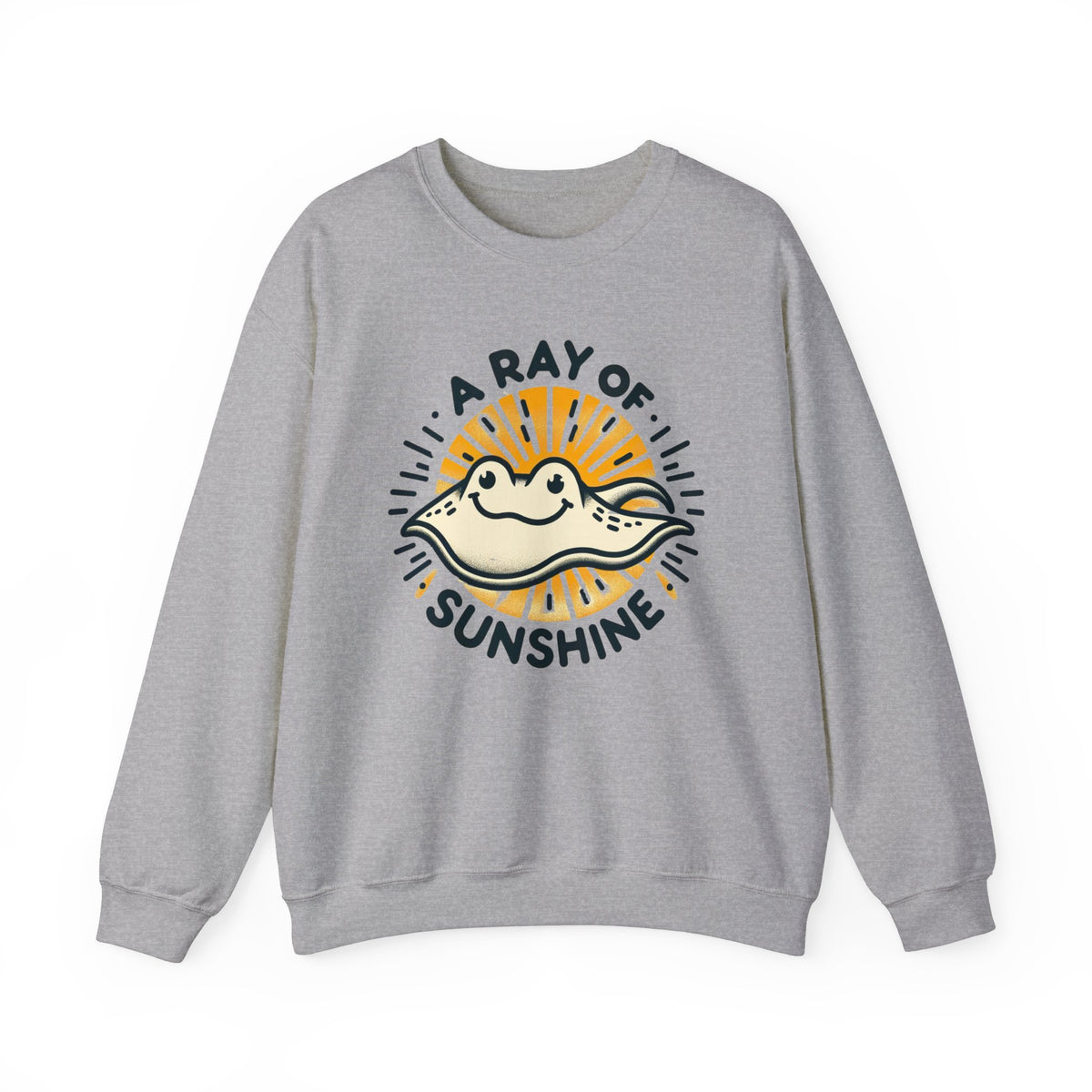 A Ray of Sunshine Cute Stingray Shirt | Surfer Shirt | Ocean Lover Gift | Unisex Crewneck Sweatshirt