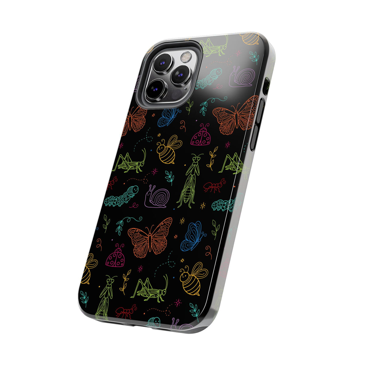 Pollinator Parade Tough Phone Case | Colorful Garden Insects Butterflies Case for iPhone & Samsung