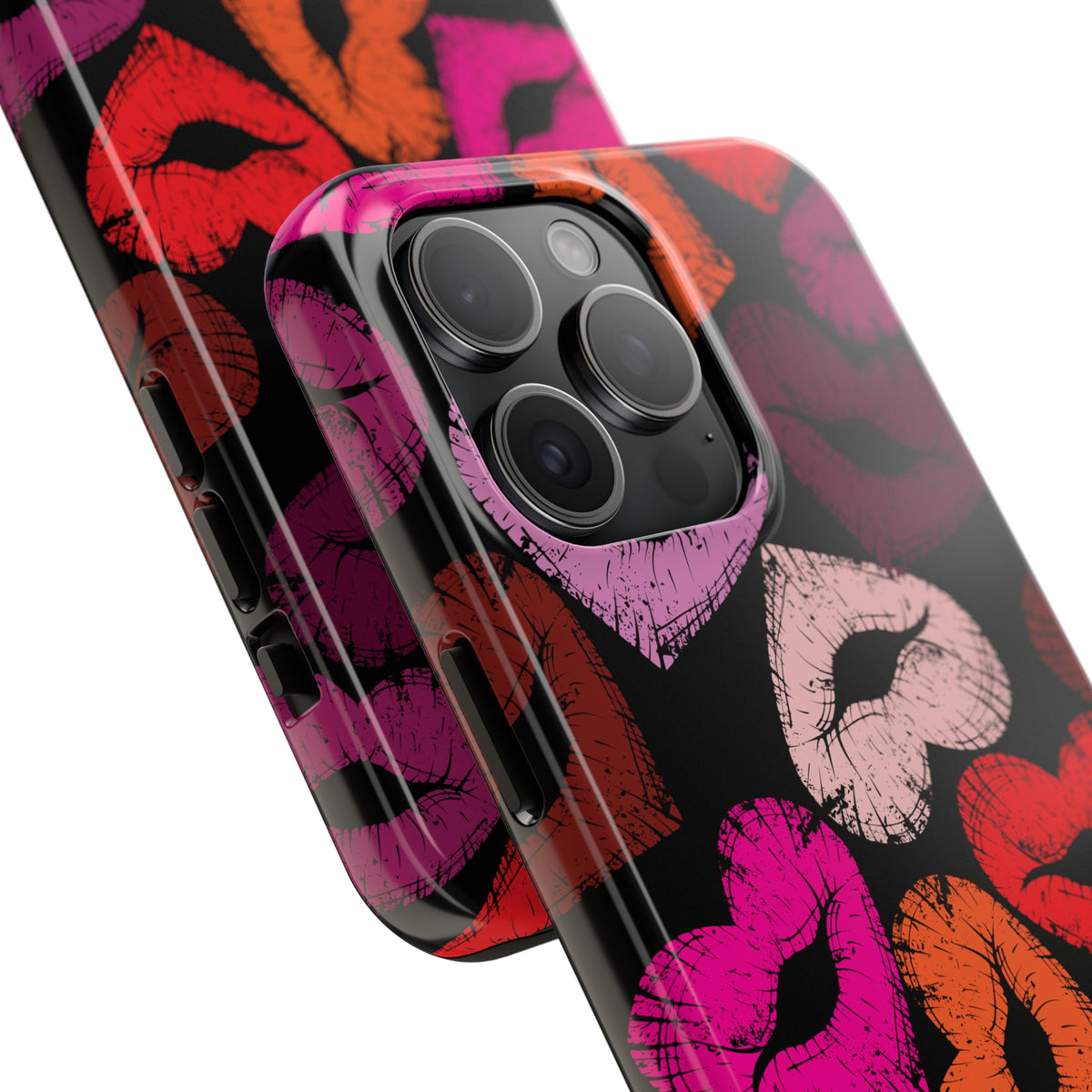 Lipstick Kiss iPhone 15 14 13 12 11 Case (all models) | Valentines Day Gift | Tough Phone Case