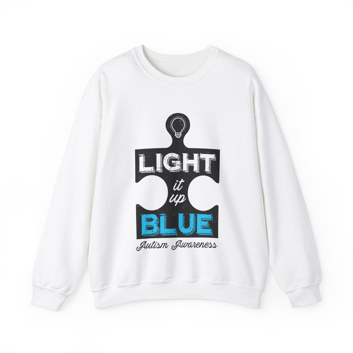 Light It Up Blue Autism Awareness Shirt | Autism Awareness Gift | Unisex Crewneck Sweatshirt