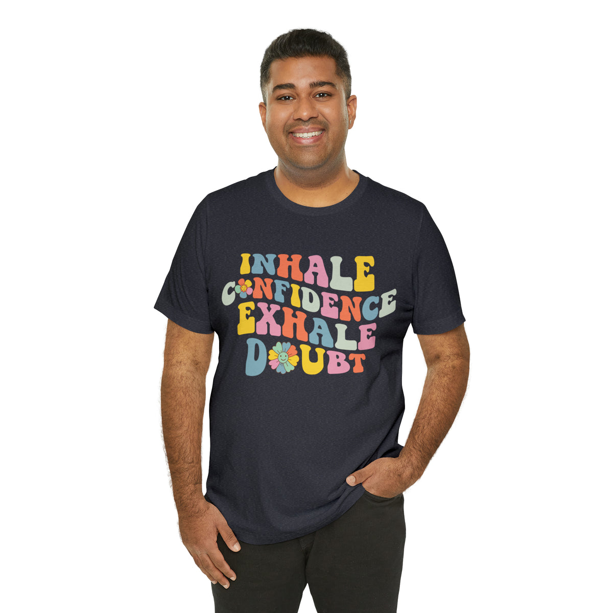 Inhale Exhale Retro School Counselor Shirt | Psychology Shirt | Yoga Meditation Shirt | Unisex Jersey T-shirt