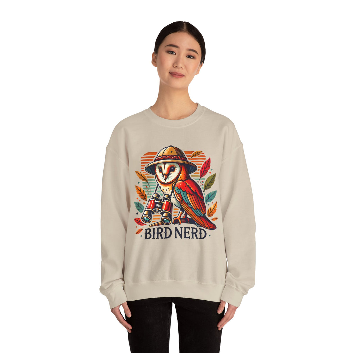 Funny Bird Nerd Owl Shirt | Bird Watcher Sweatshirt | Bird Watching Gift | Ornithology Shirt | Cute Owl Gift | Unisex Crewneck Sweatshirt