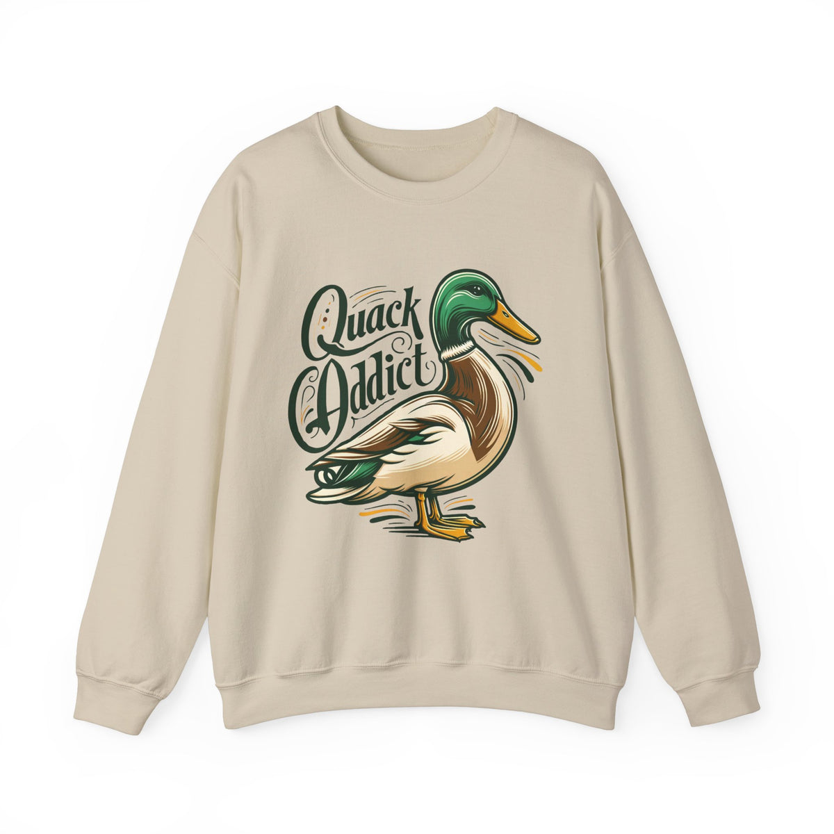 Quack Addict Funny Mallard Duck Shirt | Bird lover Shirt | Nature Lover Gift | Unisex Crewneck Sweatshirt