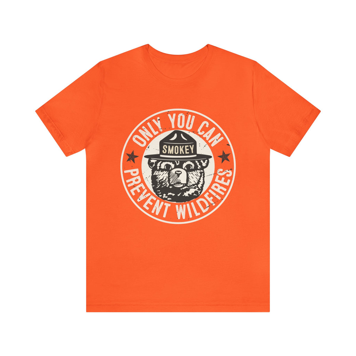 Smokey Bear Prevent Wildfire Camping Shirt | Bella Canvas Unisex Jersey T-shirt