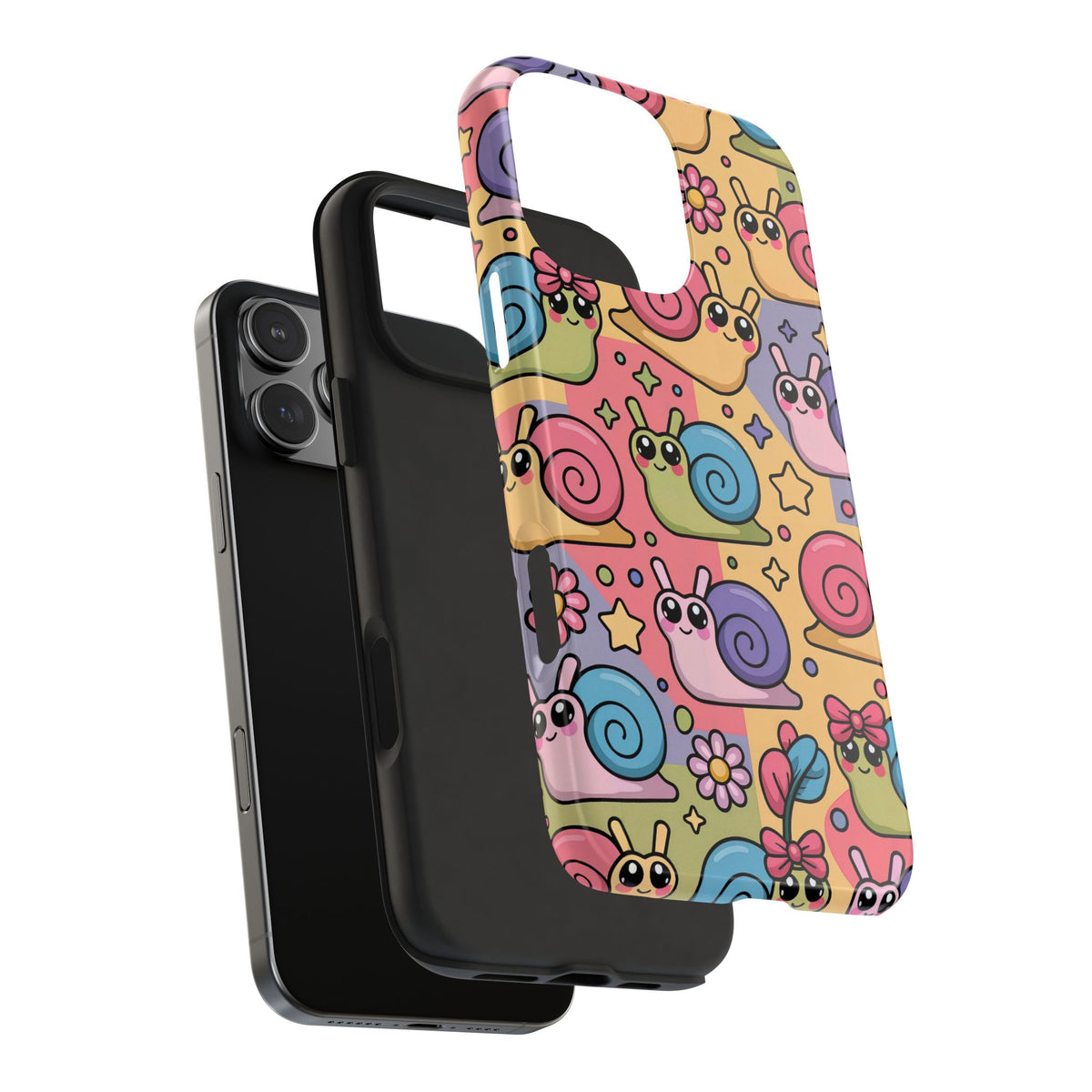 Kawaii Cute Snail Phone Case | Tough Case for iPhone 12-17 & Samsung S22-S25 | Protective Cover