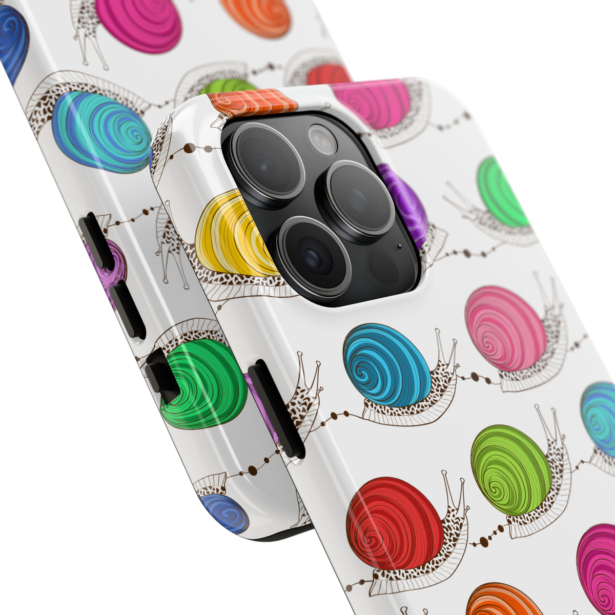 Cute Snails iPhone Case | iPhone 15 14 13 12 11 Phone Case | Nature Lover Gift | Tough Impact-resistant Phone Case