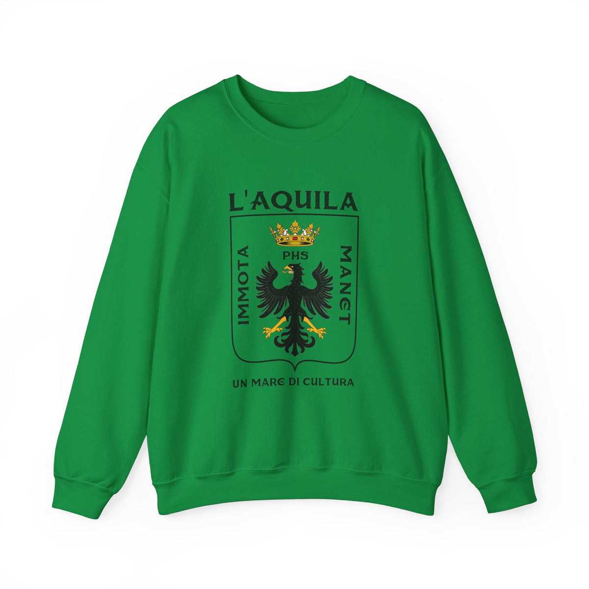 L'Aquila Italy Coat of Arms Shirt | Abruzzo Italian Travel Lover Gift | Unisex Heavy Blend™ Crewneck Sweatshirt