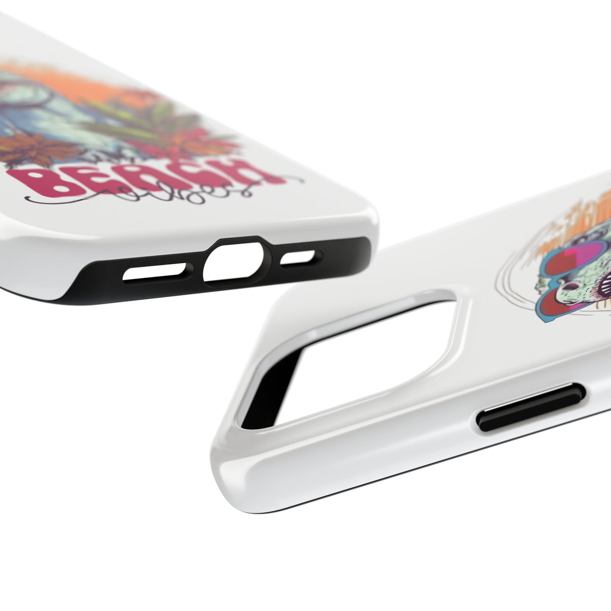 Beach Vibes T Rex iPhone Case | iPhone 15 14 13 12 11 Phone Case  | Summer Dinosaur Gifts | Tough Impact-resistant Phone Case