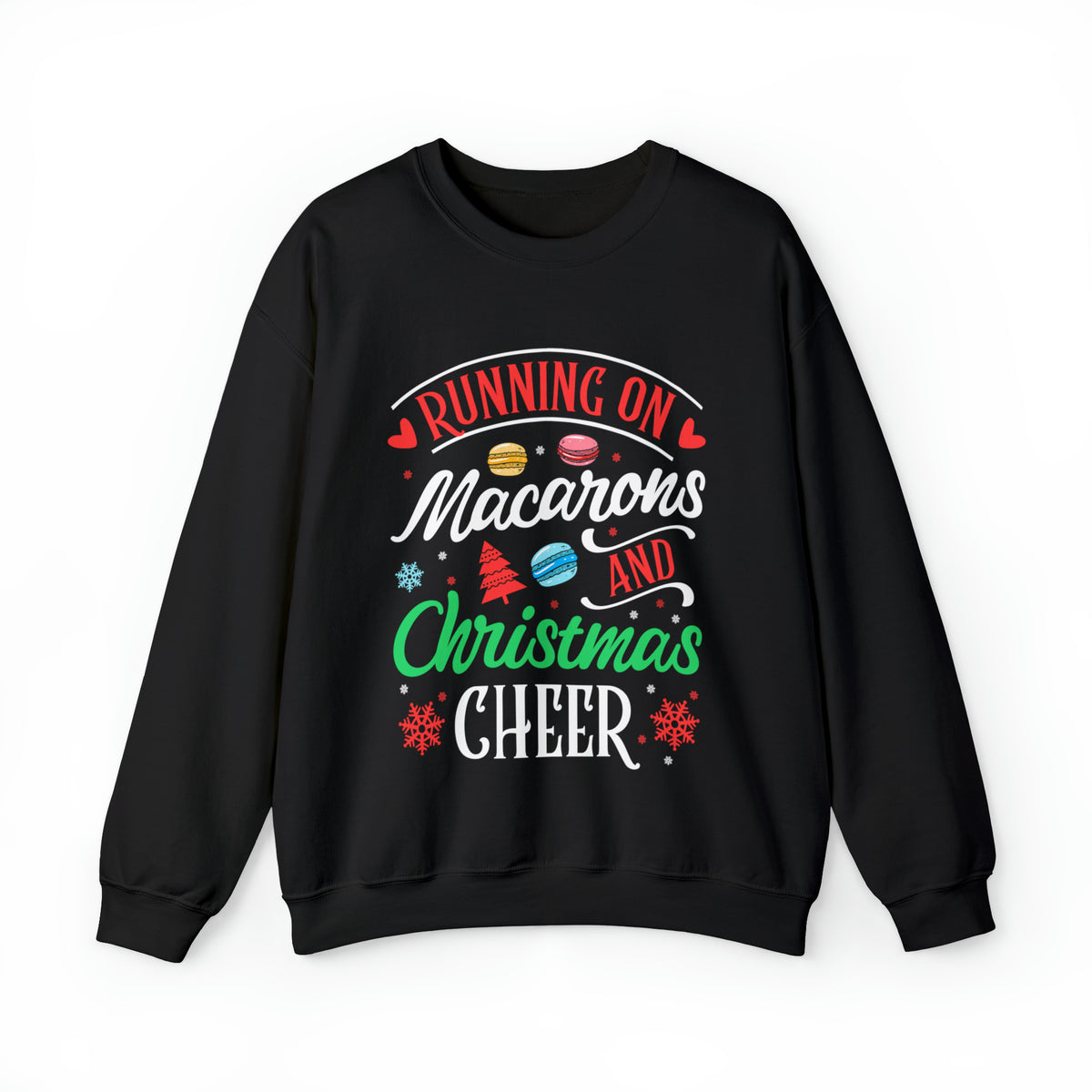 Macarons & Christmas Cheer Baking Shirt | Cookie Baking Gifts | Unisex Crewneck Sweatshirt