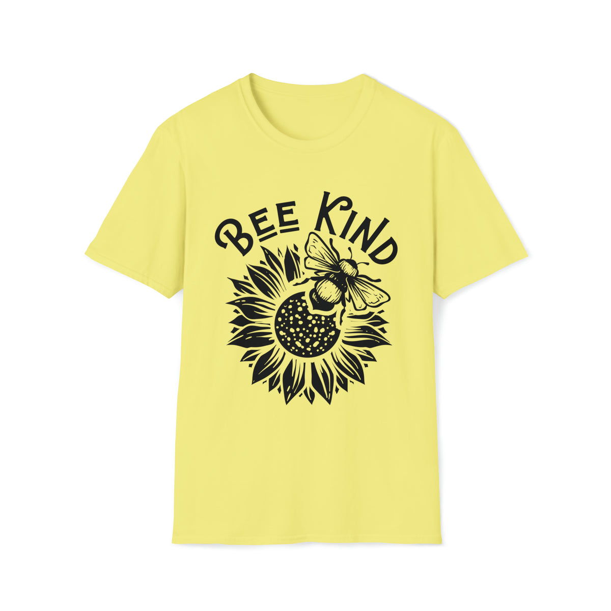 Bee Kind Inspirational Sunflower Shirt | Be Kind Sunflower Gift | Unisex Soft T-Shirt