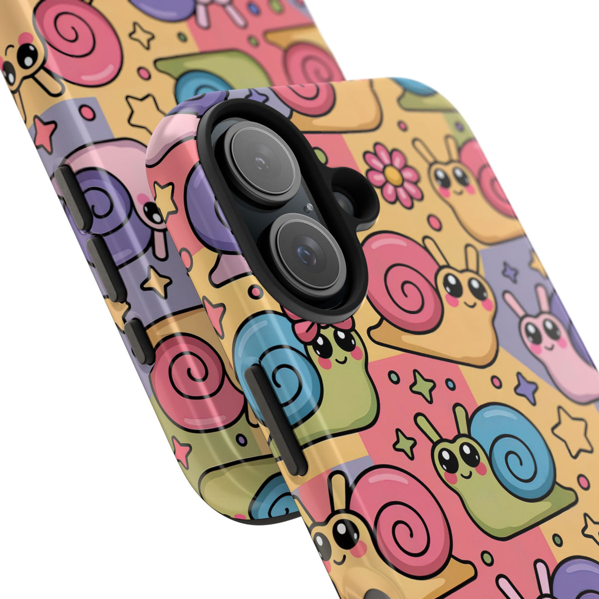 Kawaii Cute Snail Phone Case | Tough Case for iPhone 12-17 & Samsung S22-S25 | Protective Cover