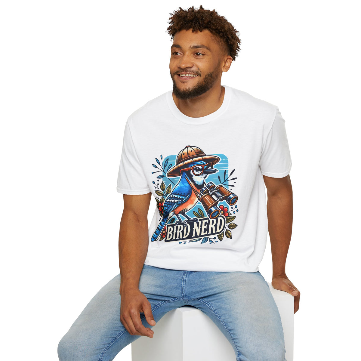 Funny Bird Nerd Blue Jay Shirt | Bird Watcher Shirt | Bird Watching Gift | Ornithology Shirt |  Unisex Soft Style T-shirt