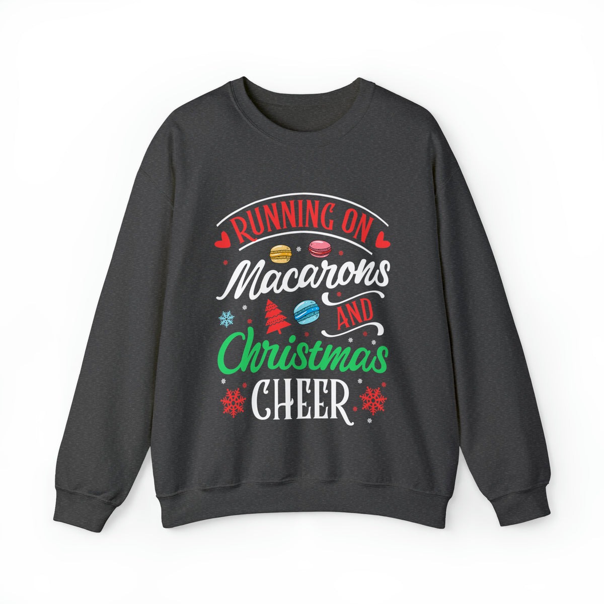 Macarons & Christmas Cheer Baking Shirt | Cookie Baking Gifts | Unisex Crewneck Sweatshirt
