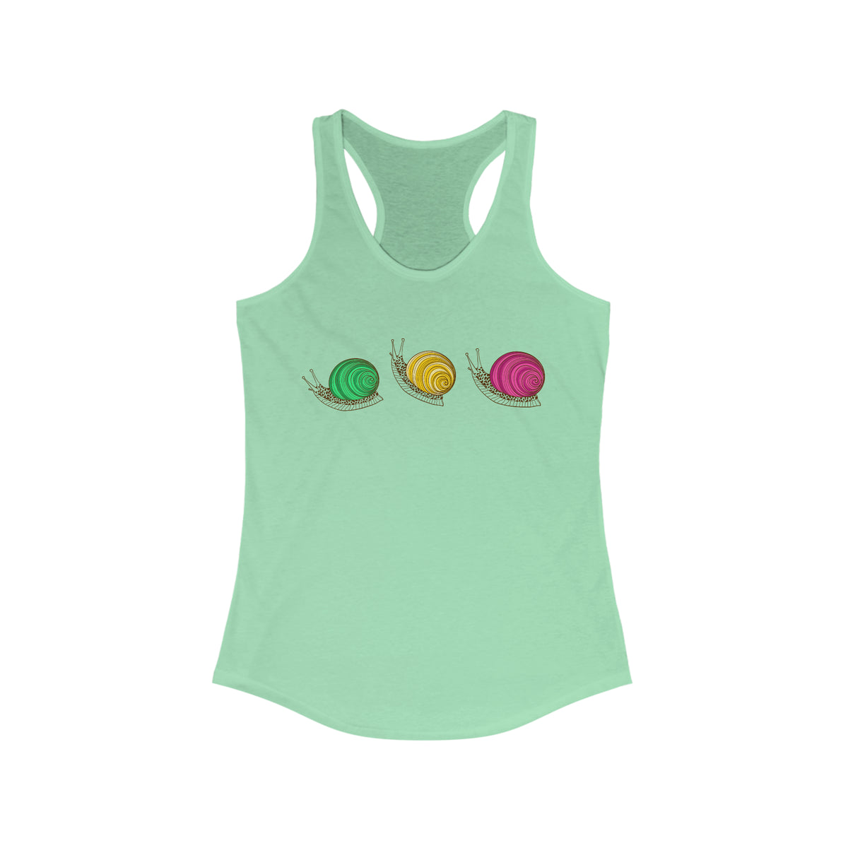 Cute Snail Lover Nature Shirt | Nature Lover Gift | Women's Ideal Racerback Tank