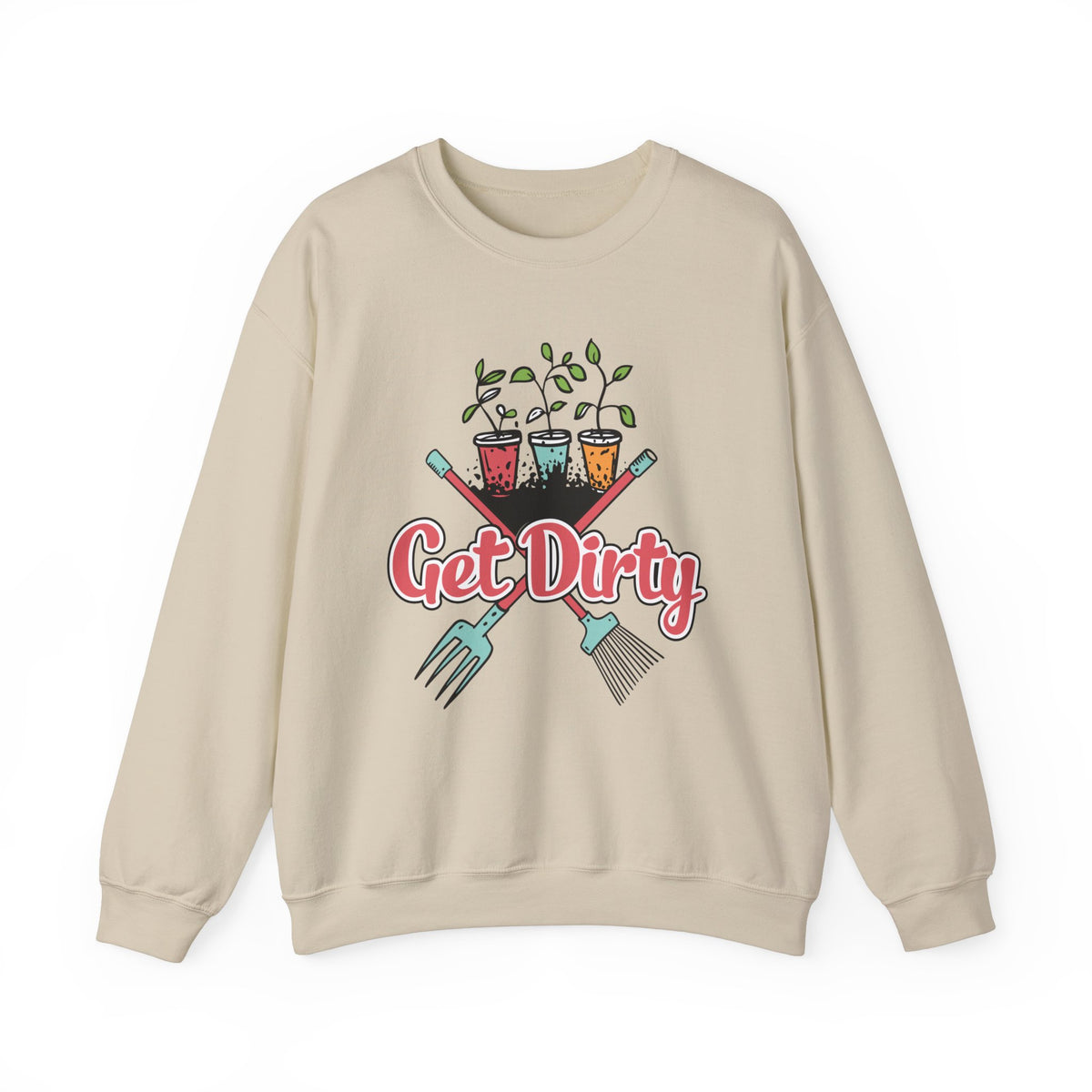Get Dirty Plant Lady Funny Gardening Shirt | Plant Lover Gift | Unisex Crewneck Sweatshirt