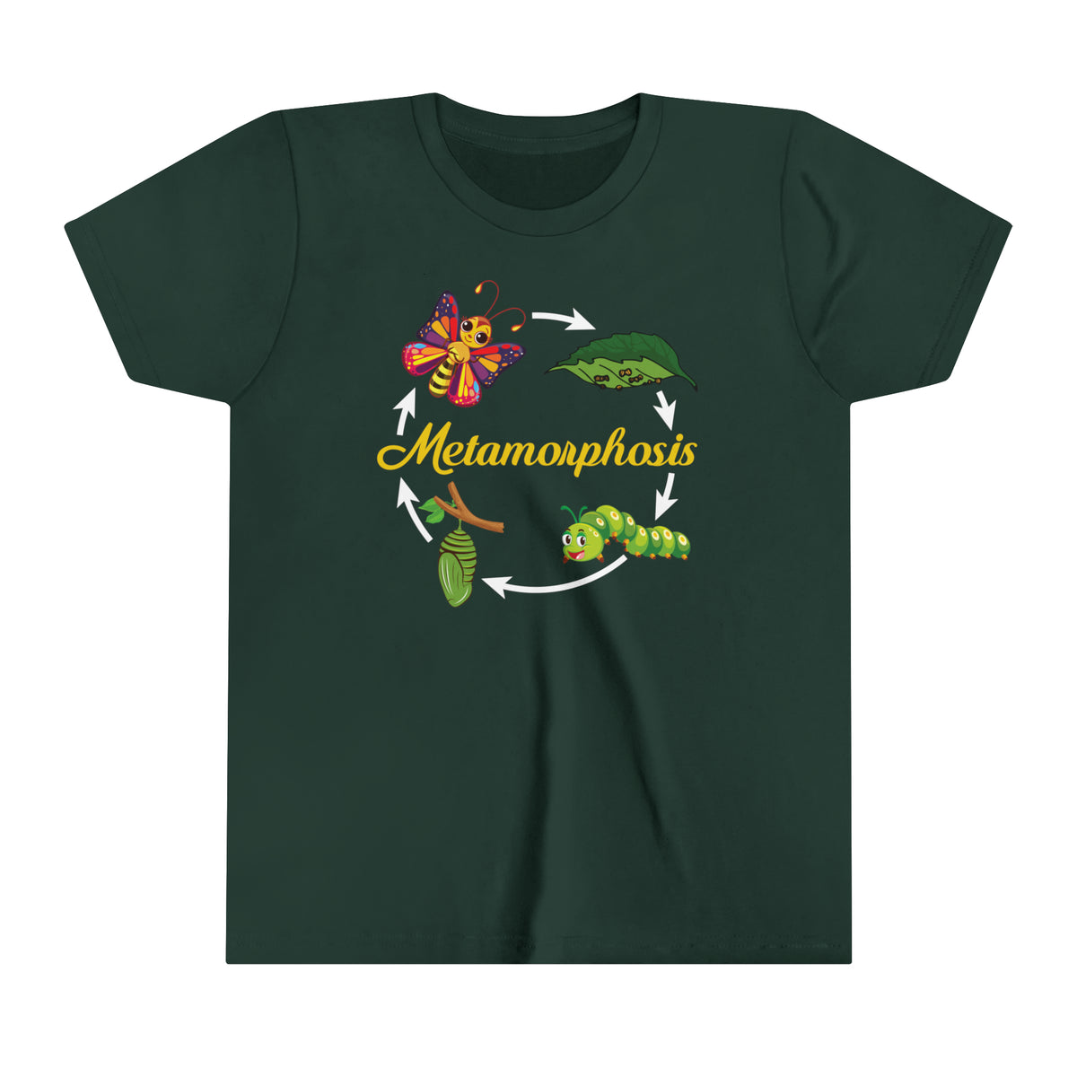 Metamorphosis Life Cycle Biology Shirts | Science Teacher Gifts | | Youth Short Sleeve Tee