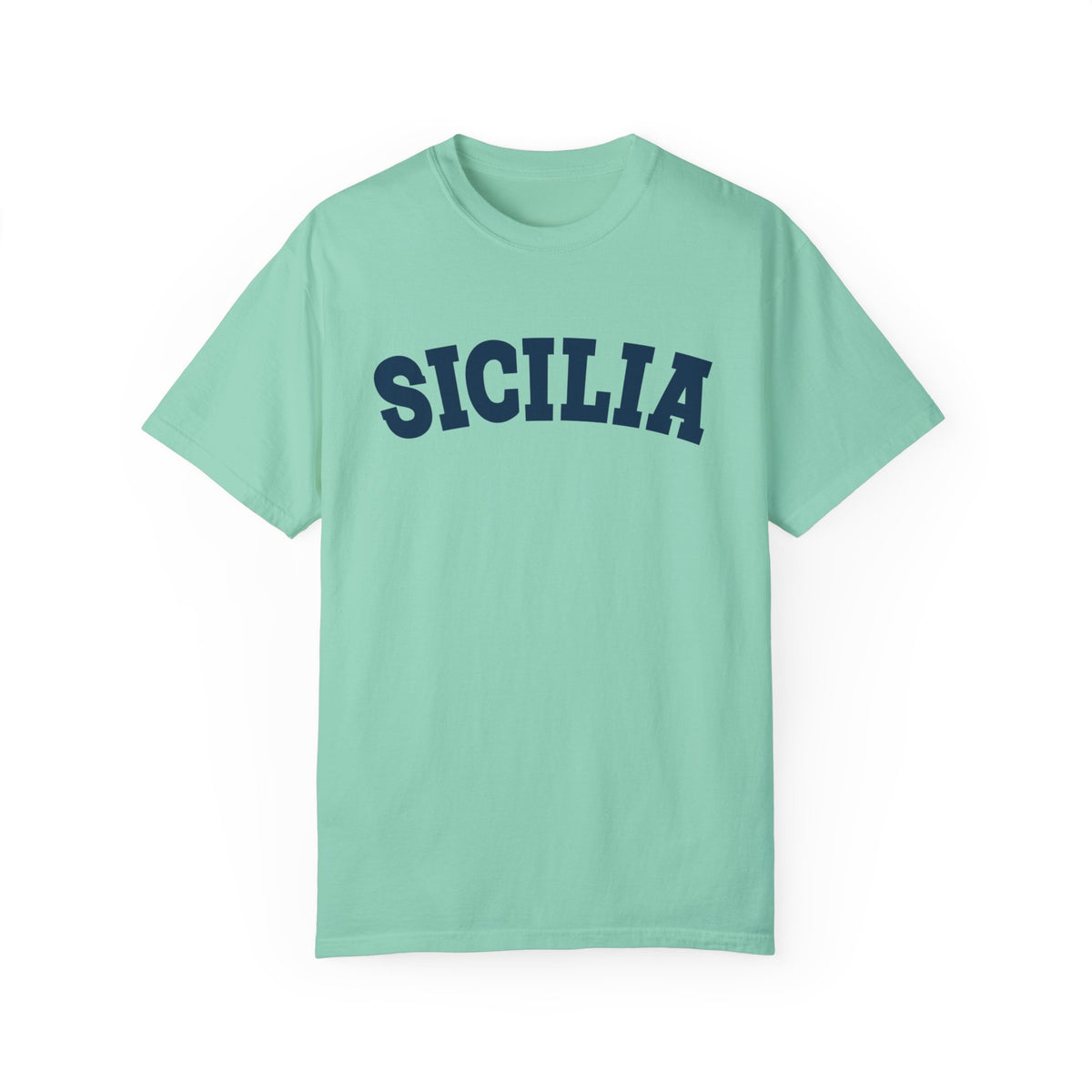 Sicilia College Style Italian Shirt | Sicily Italy Italian Gift | Unisex Garment-Dyed T-shirt