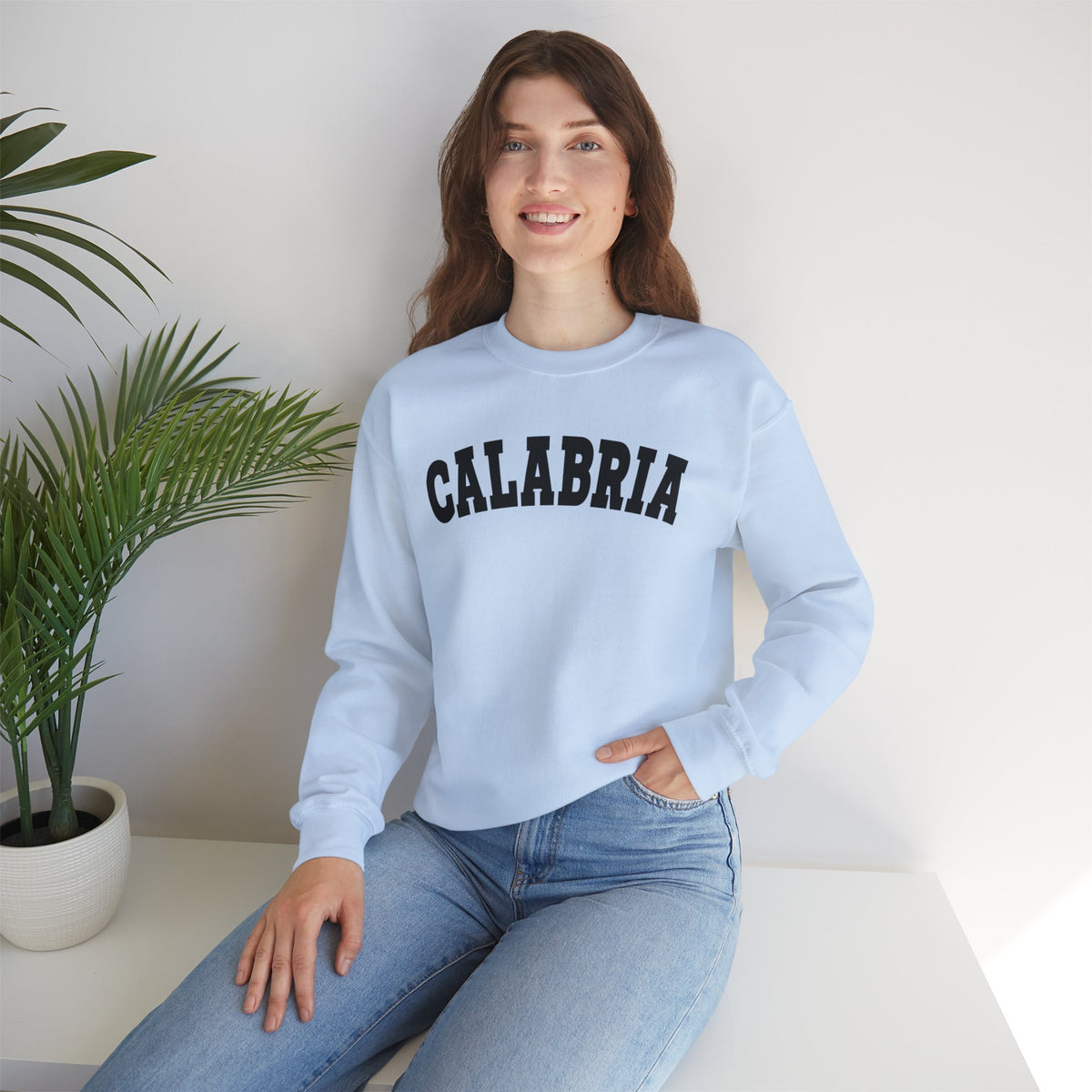Calabria College Style Italian Shirt | Calabria Italy Italian Gift | Unisex Crewneck Sweatshirt