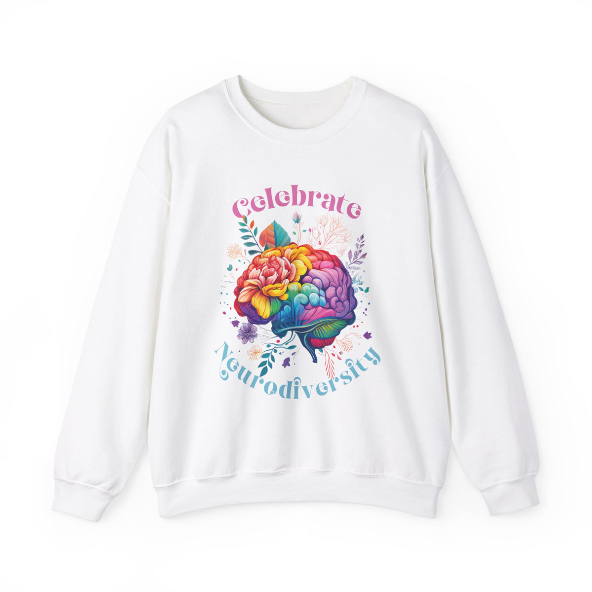 Celebrate Neurodiversity Shirt | Autism Shirt | Autism Awareness Shirt | Inclusion Shirt | Brain Art | Unisex Crewneck Sweatshirt