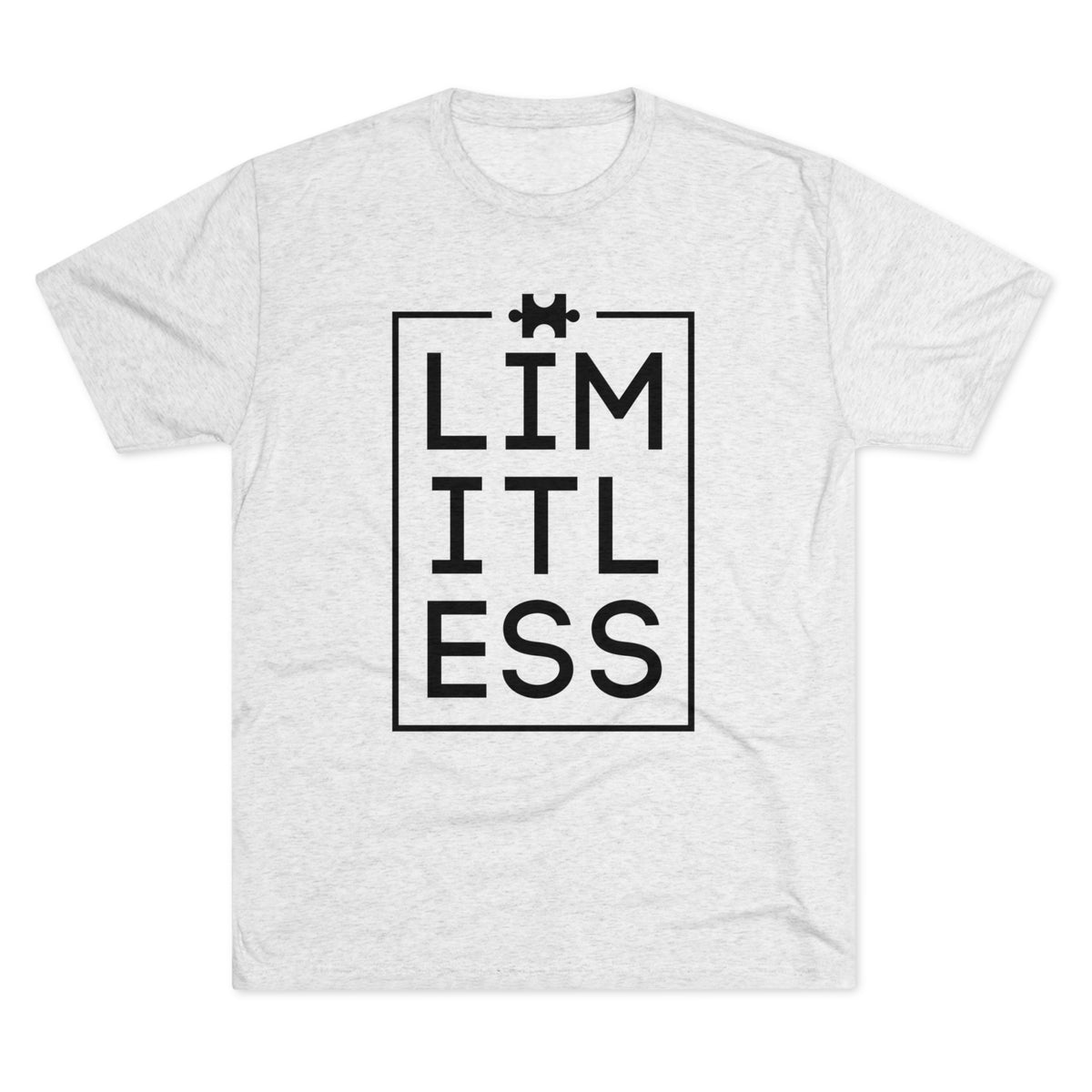 Limitless Autism Awareness Shirt | Autism Puzzle Piece Design | Unisex Tri-Blend Crew Tee