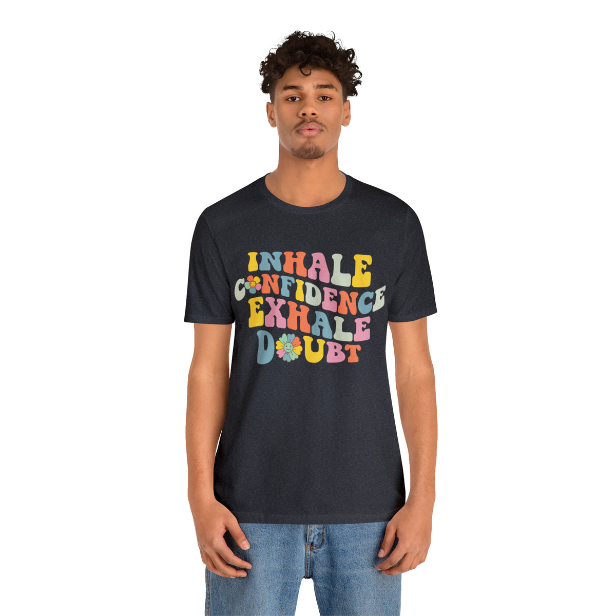 Inhale Exhale Retro School Counselor Shirt | Psychology Shirt | Yoga Meditation Shirt | Unisex Jersey T-shirt