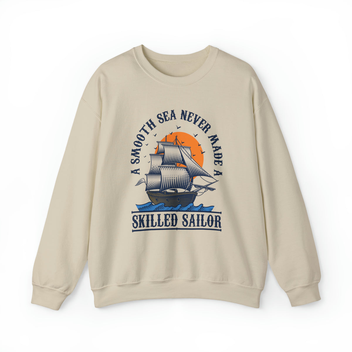 Smooth Seas School Psychology Shirt | Ocean Lover Sailor Shirt | Motivational Gift |  Unisex Crewneck Sweatshirt