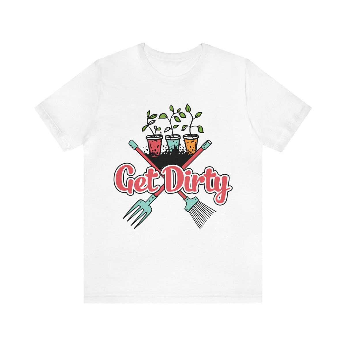 Get Dirty Plant Lady Funny Gardening Shirt | Plant Lover Gift | Unisex Jersey T-shirt