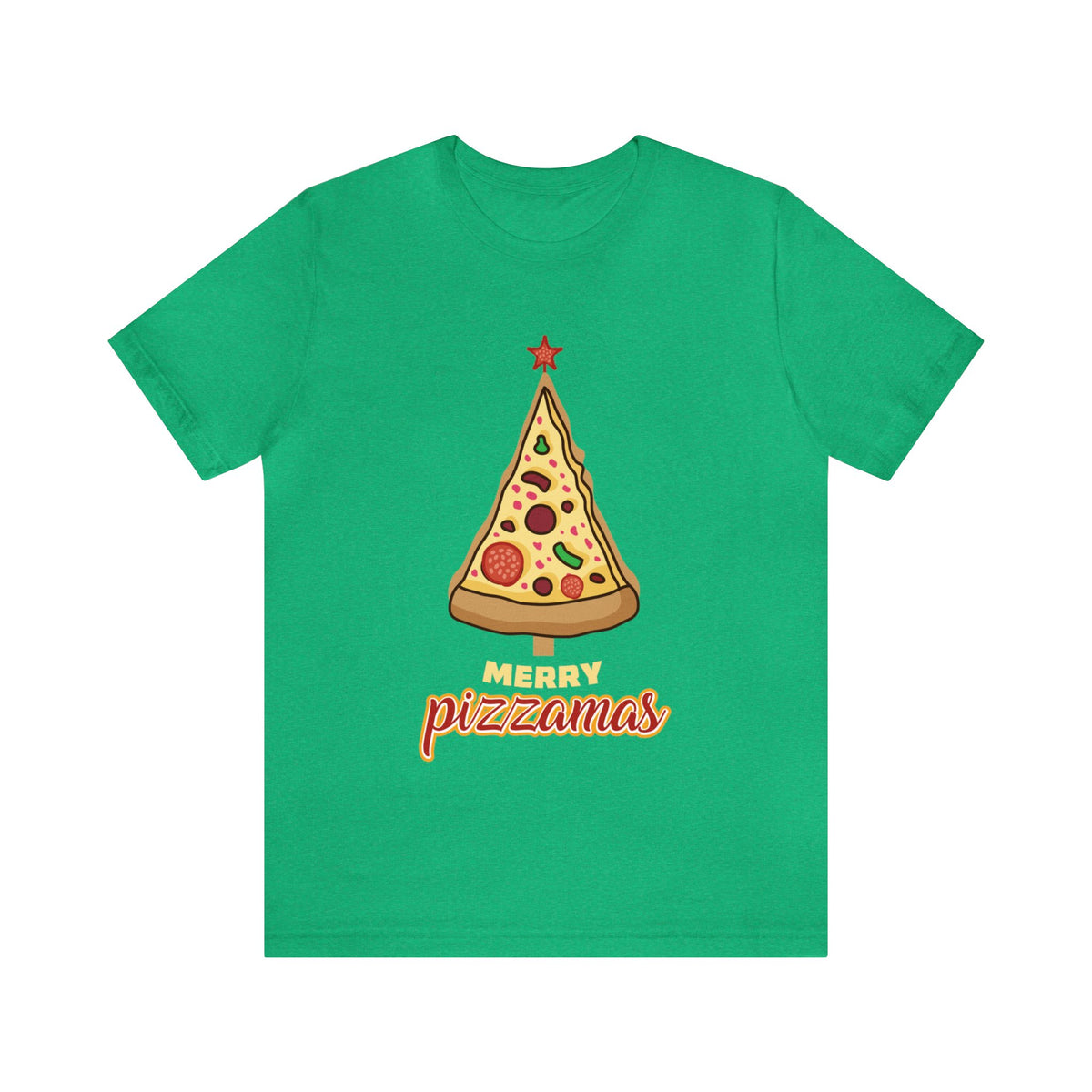 Merry Pizza Christmas Funny Shirt | Pizza Lover Gift | Unisex Jersey T-shirt
